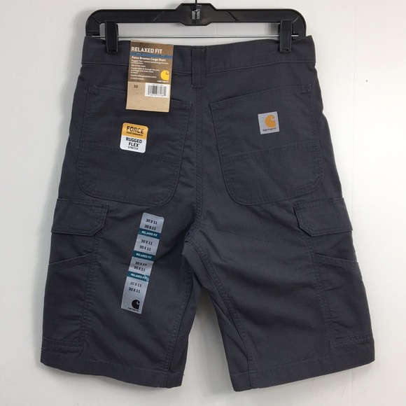 Carhartt Men’s Relaxed Fit Gray Force Broxton Cargo Short Size 30 NWT - Picture 3 of 8